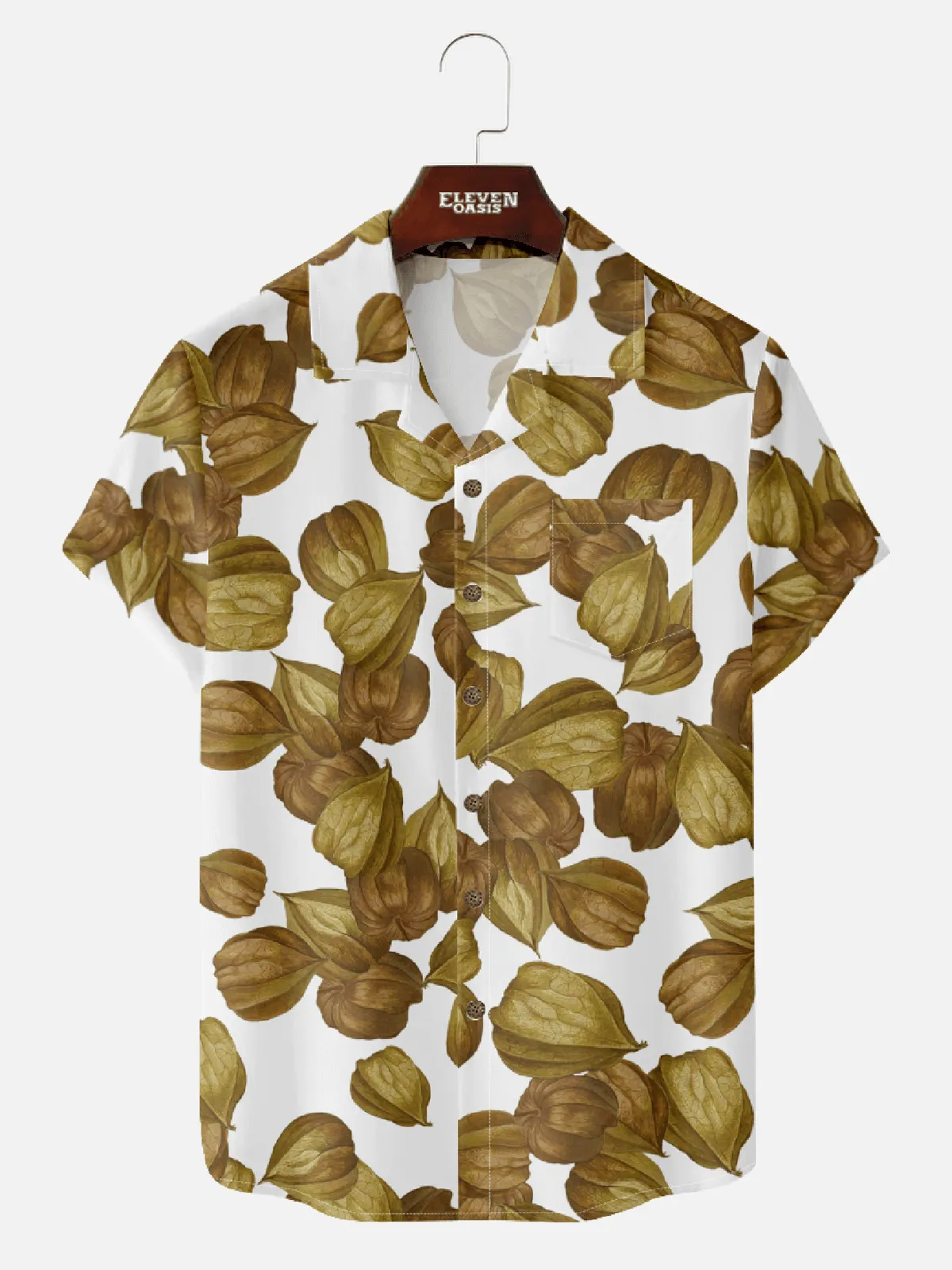 Men's Golden Berry Hawaiian Short Sleeve Shirt - Cosmo Kramer Wardrobe sold by Eleven Oasis
