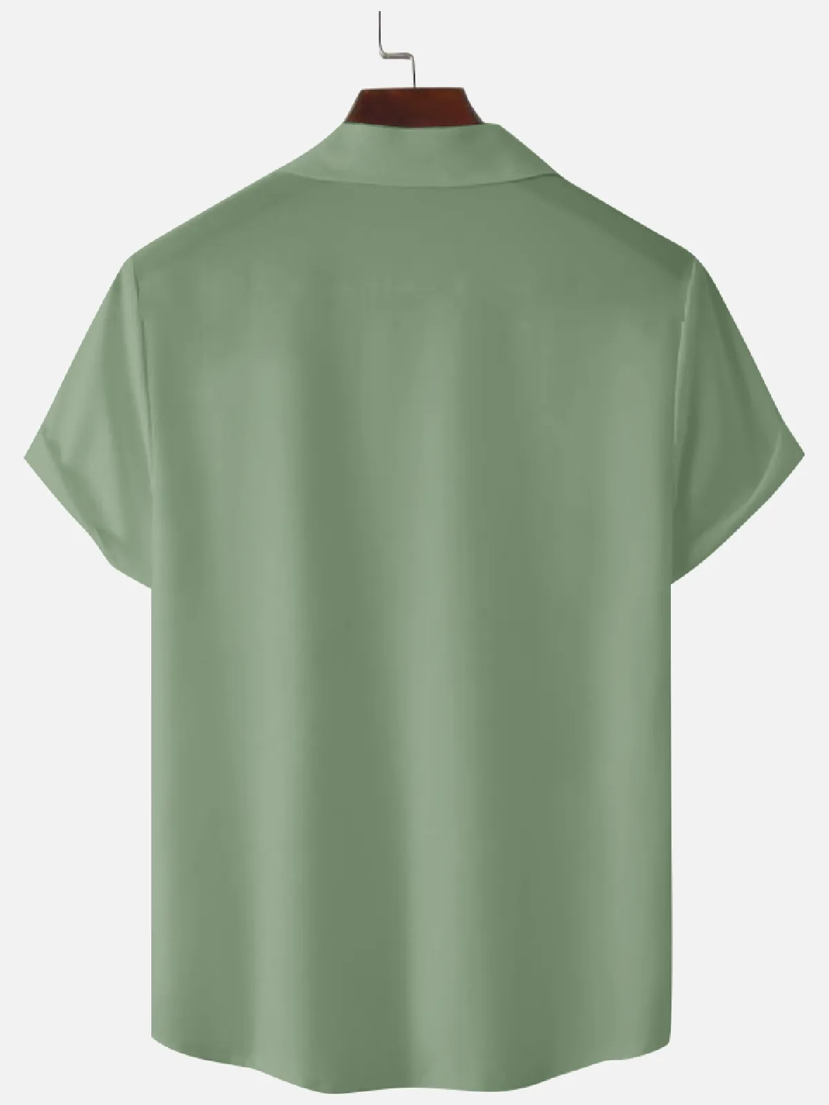 Men's Palm Tree Panel Stripe Hawaiian Camp Collar Short Sleeve Shirt sold by Eleven Oasis product image thumbnail 3