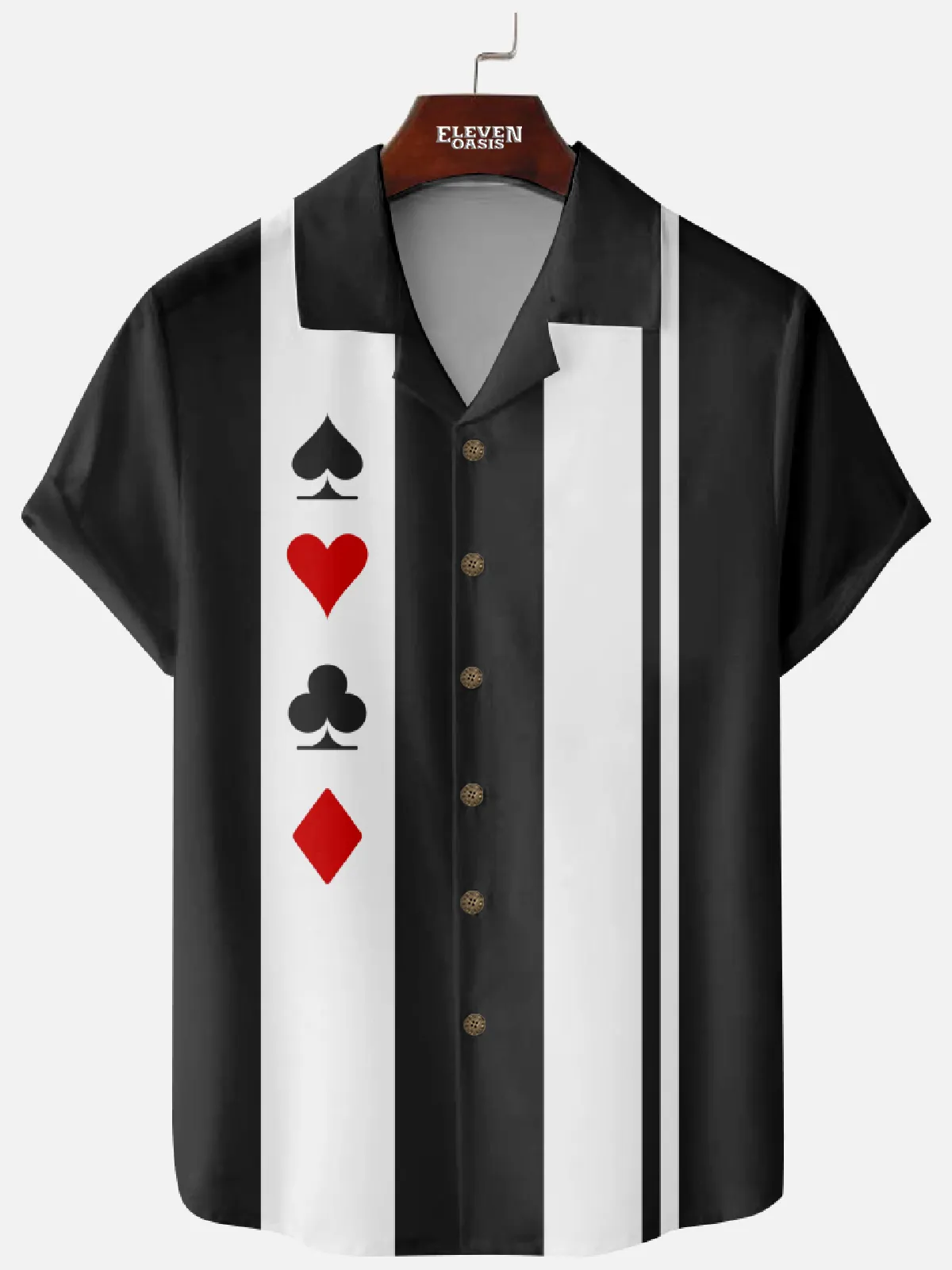 Men's Four Suits Vegas Stripe Short Sleeve Shirt sold by Eleven Oasis product image thumbnail 3