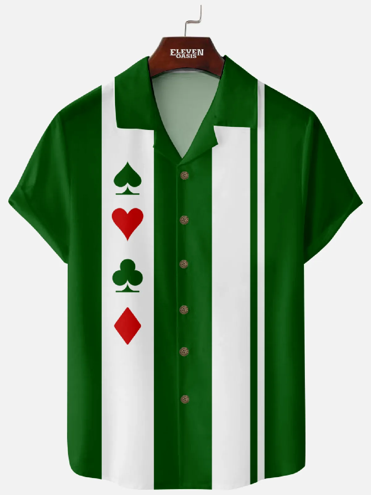 Men's Four Suits Vegas Stripe Short Sleeve Shirt sold by Eleven Oasis product image thumbnail 2