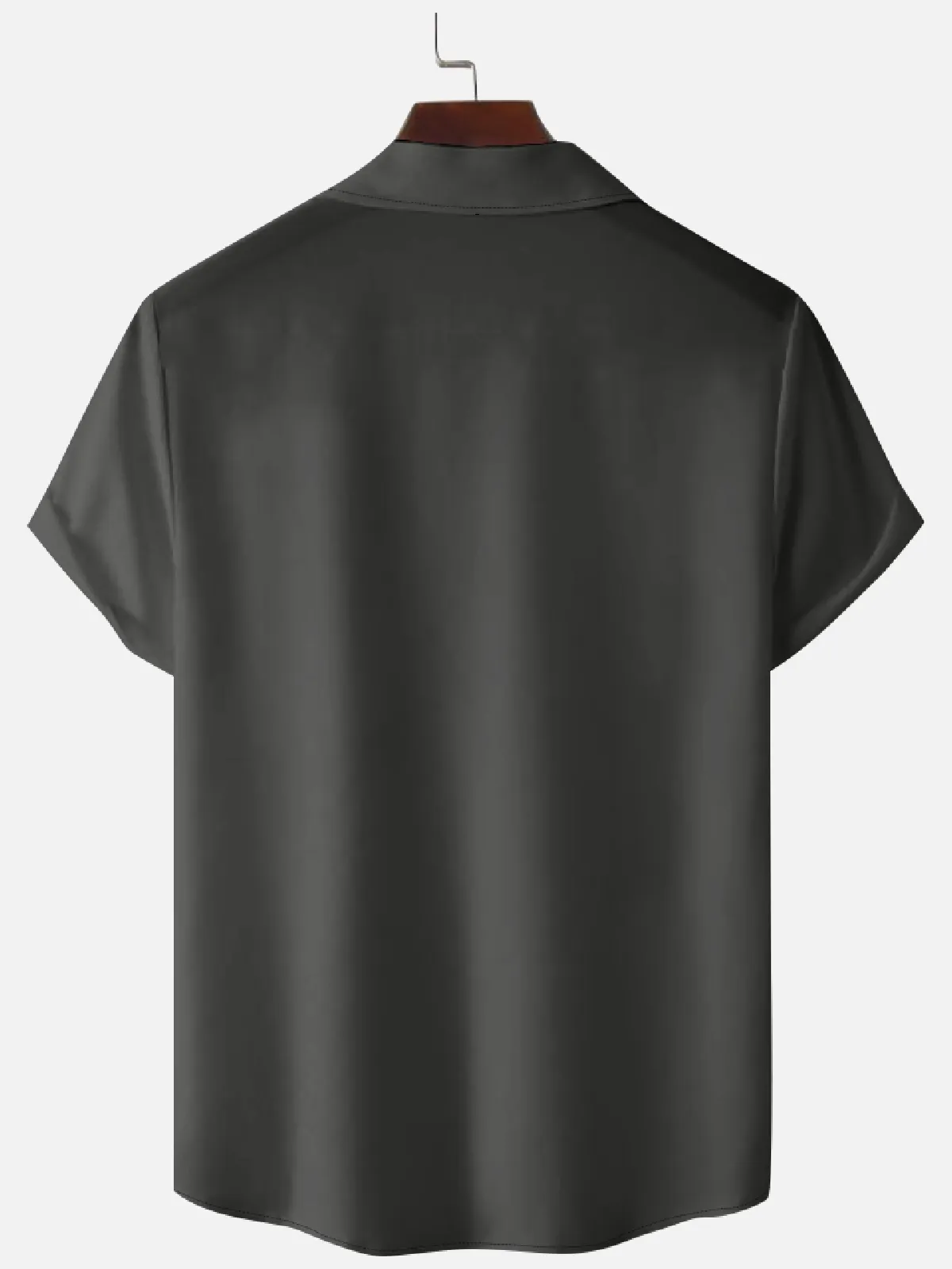 Men's Red Flame Skull Pinstripe Short Sleeve Shirt sold by Eleven Oasis product image thumbnail 5