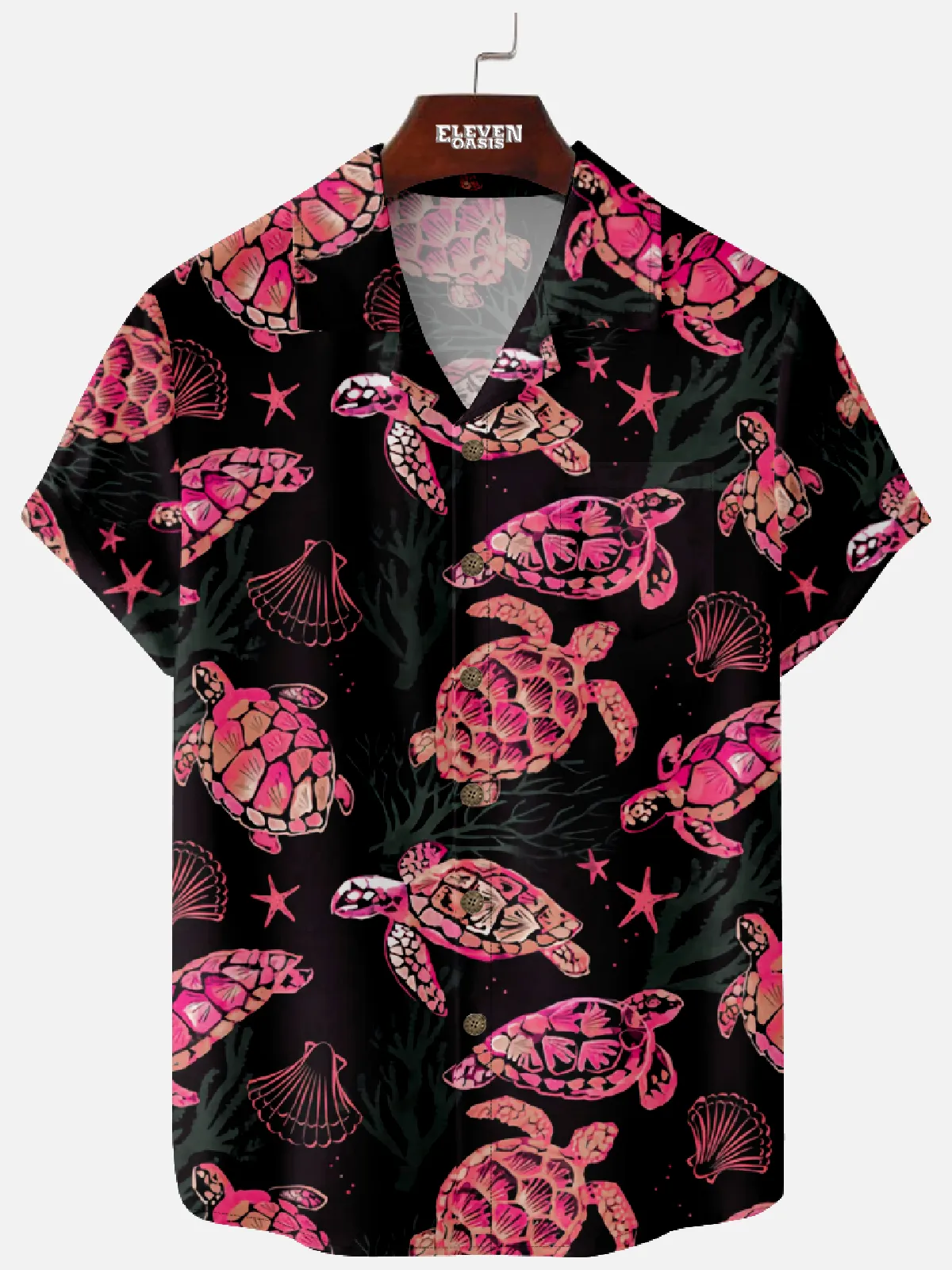 Men's Sea Turtle Coastal Short Sleeve Shirt sold by Eleven Oasis product image thumbnail 2