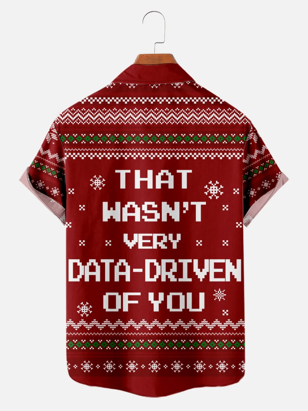 Men's Data-Driven Holiday Short Sleeve Shirt sold by Eleven Oasis product image thumbnail 4