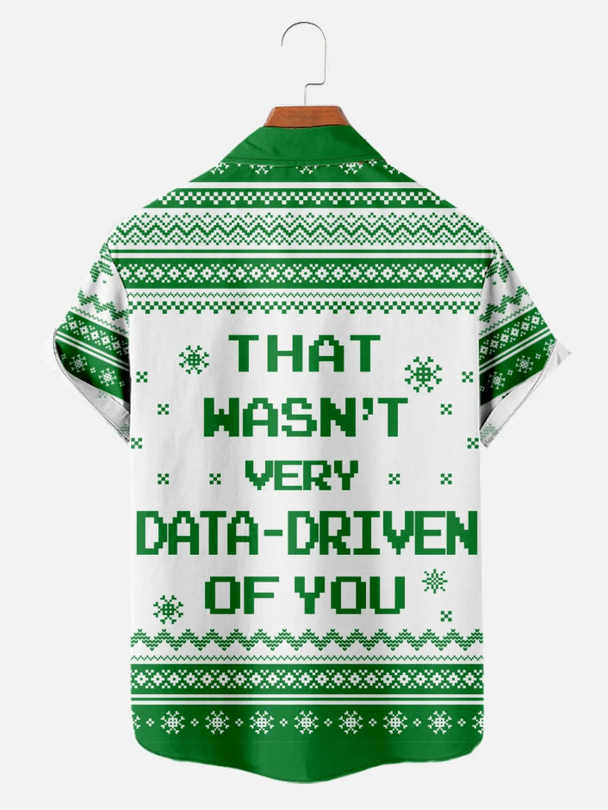Men's Data-Driven Holiday Short Sleeve Shirt sold by Eleven Oasis product image thumbnail 5