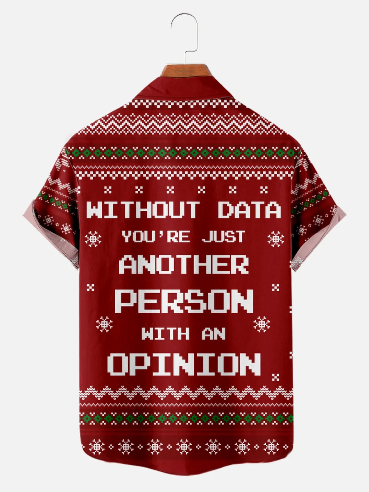 Men's Data-Driven Christmas Opinion Short Sleeve Shirt sold by Eleven Oasis product image thumbnail 2