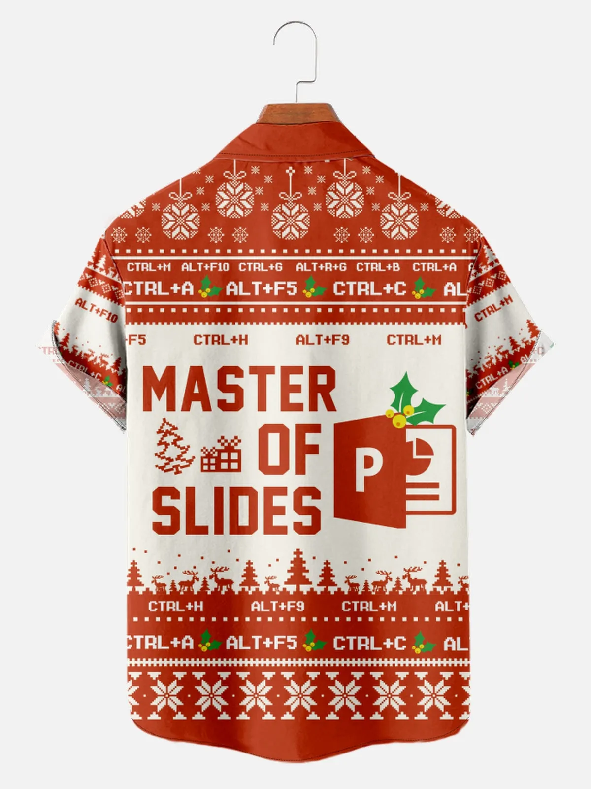 Men's Master of Slides Microsoft PowerPoint Christmas Short Sleeve Shirt sold by Eleven Oasis product image thumbnail 2