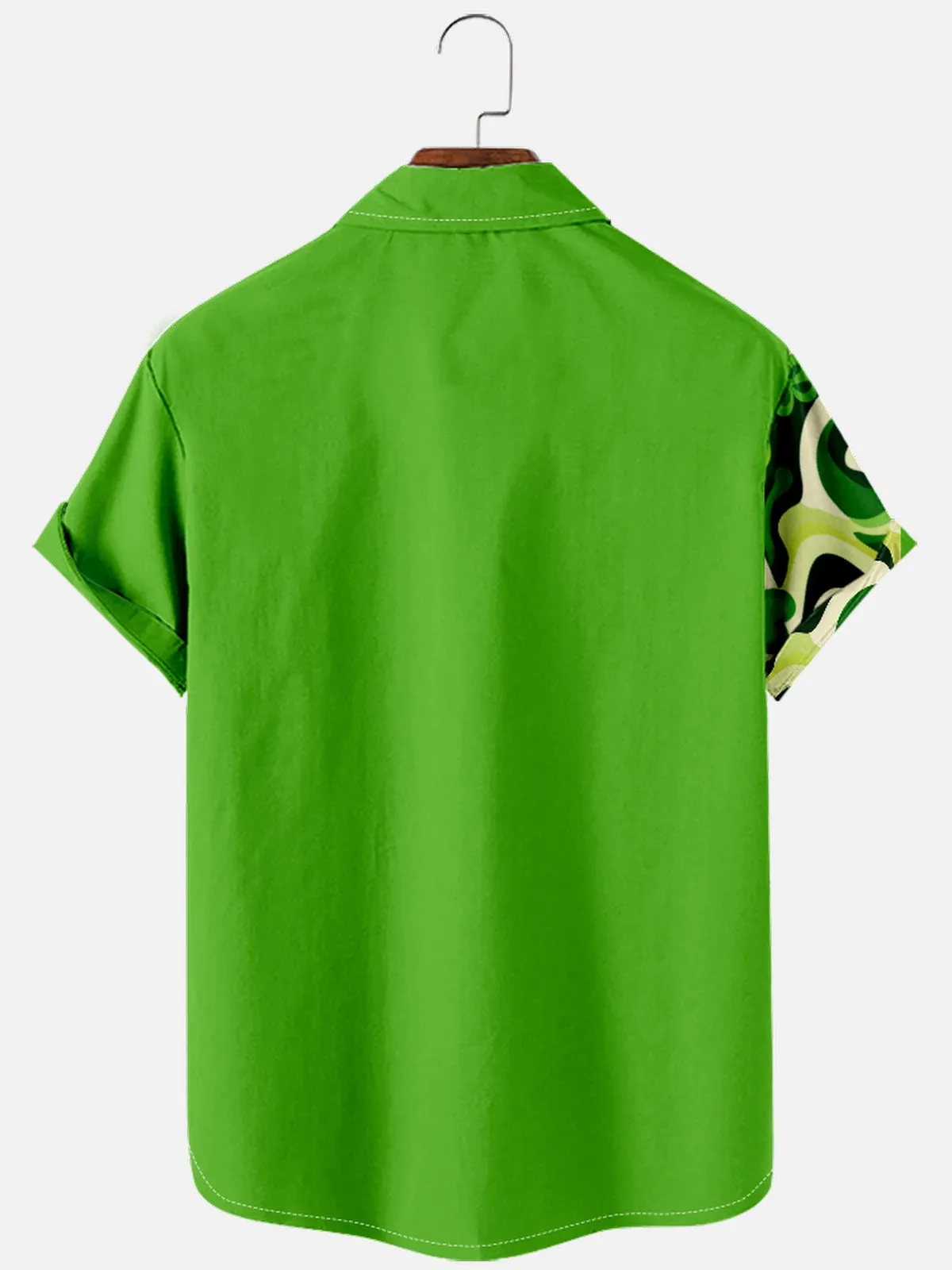 Men's St. Patrick's Retro Shamrock Short Sleeve Shirt sold by Eleven Oasis product image thumbnail 2