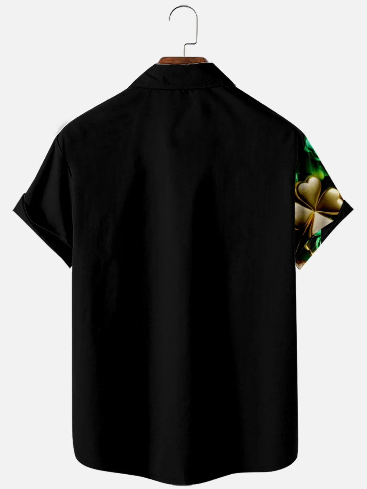 Men's Shamrock and Gold Stripe Short Sleeve Shirt sold by Eleven Oasis product image thumbnail 2