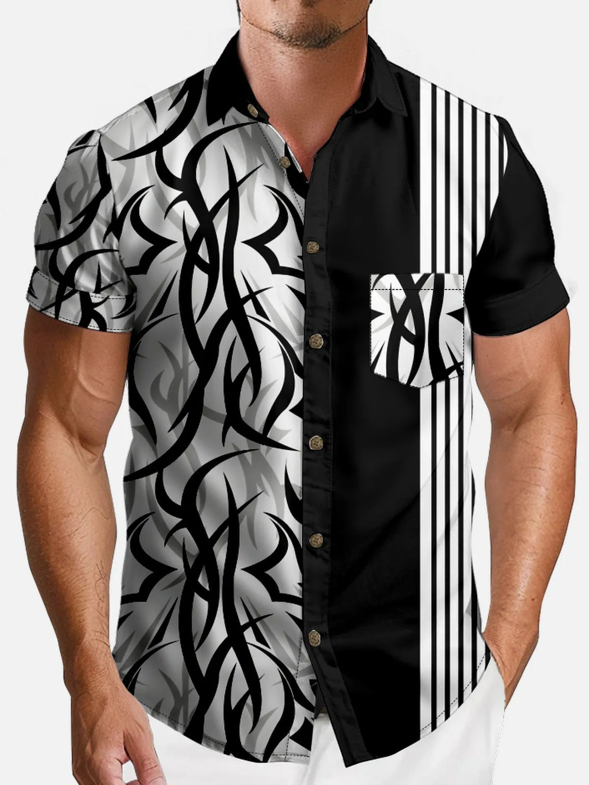 Men's Tribal Blaze Short Sleeve Shirt sold by Eleven Oasis product image thumbnail 3