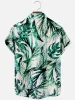 Men's Tropical Jungle Leaf Hawaiian Short Sleeve Shirt sold by Eleven Oasis
