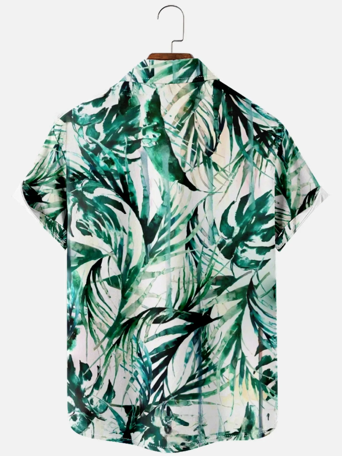 Men's Tropical Jungle Leaf Hawaiian Short Sleeve Shirt sold by Eleven Oasis product image thumbnail 2