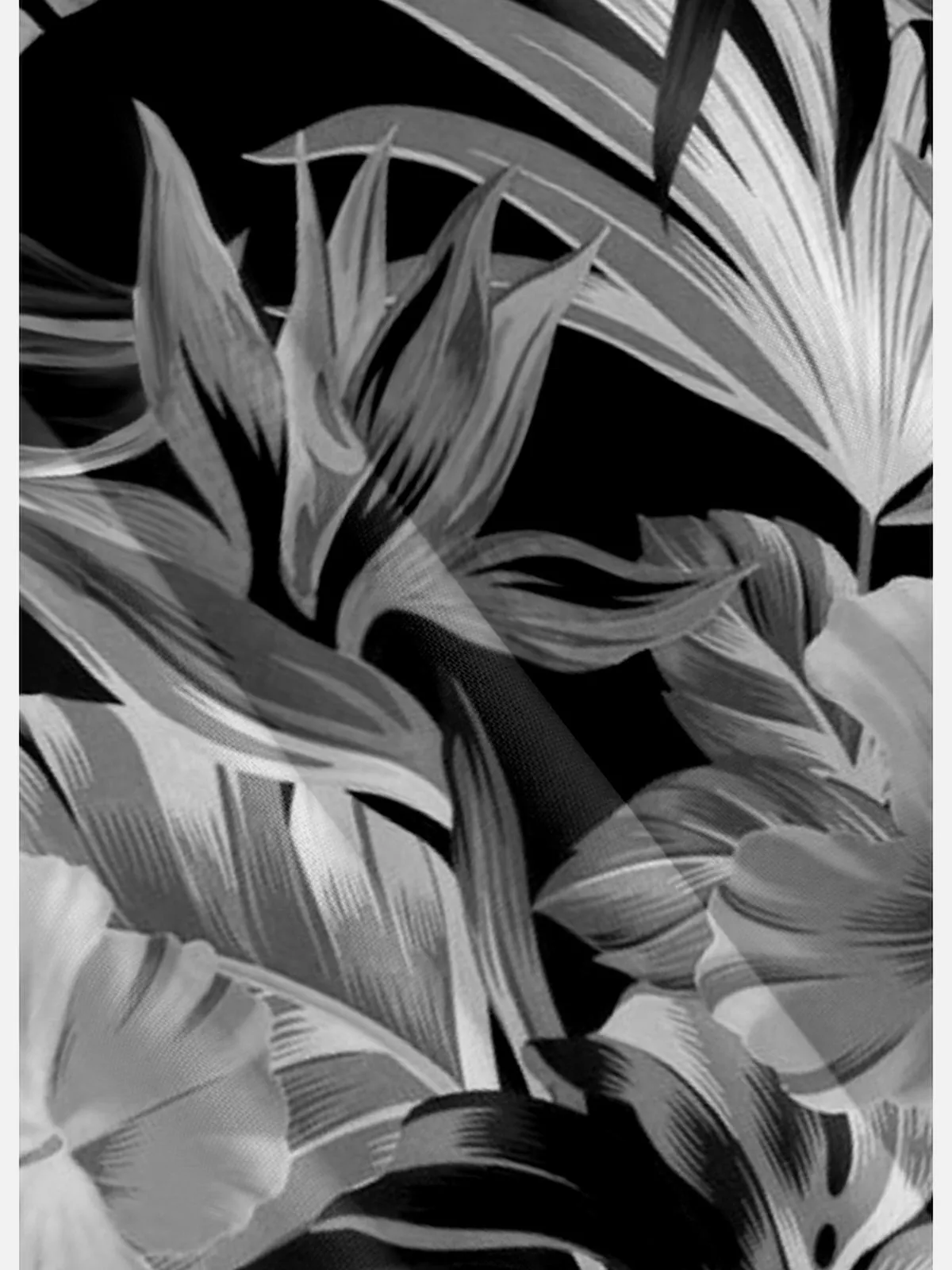 Men's Monochrome Tropical Floral Short Sleeve Shirt sold by Eleven Oasis product image thumbnail 4