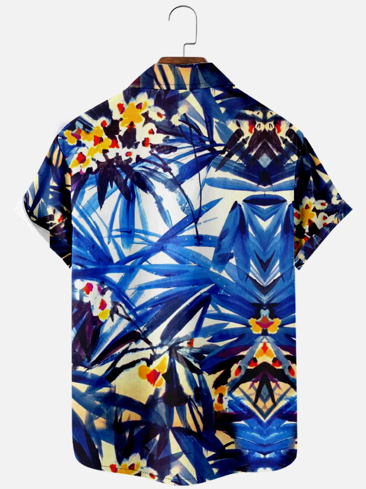 Men's Abstract Floral Hawaiian Short Sleeve Shirt - Magnum P.I. Wardrobe sold by Eleven Oasis product image thumbnail 2
