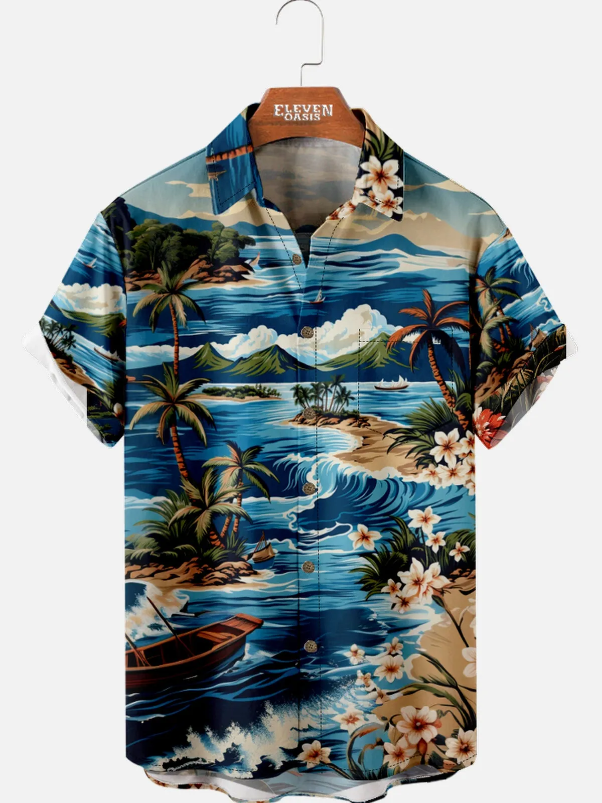 Men's Island Paradise Hawaiian Short Sleeve Shirt sold by Eleven Oasis