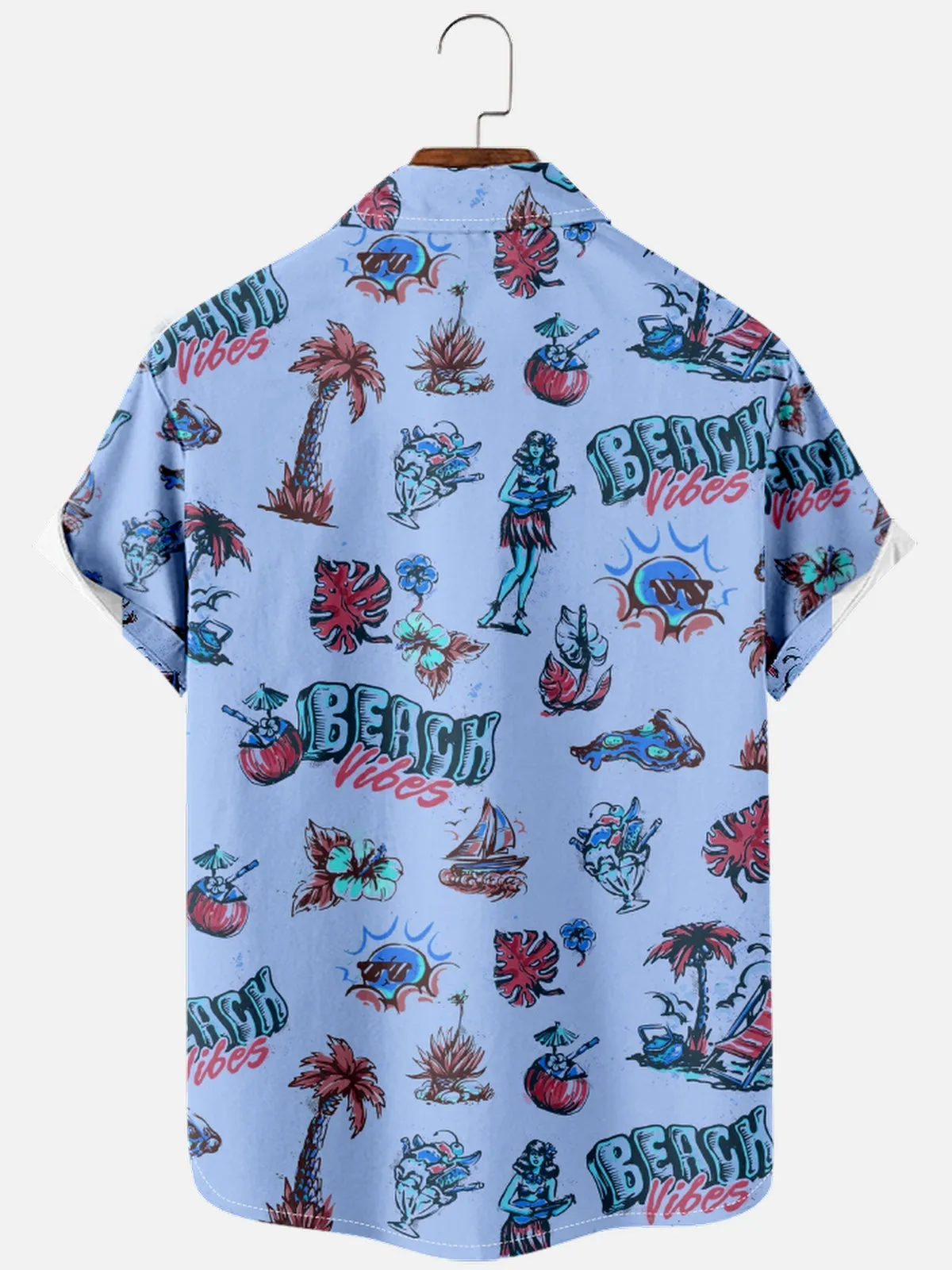 Men's Retro Beach Hawaiian Short Sleeve Shirt sold by Eleven Oasis product image thumbnail 2