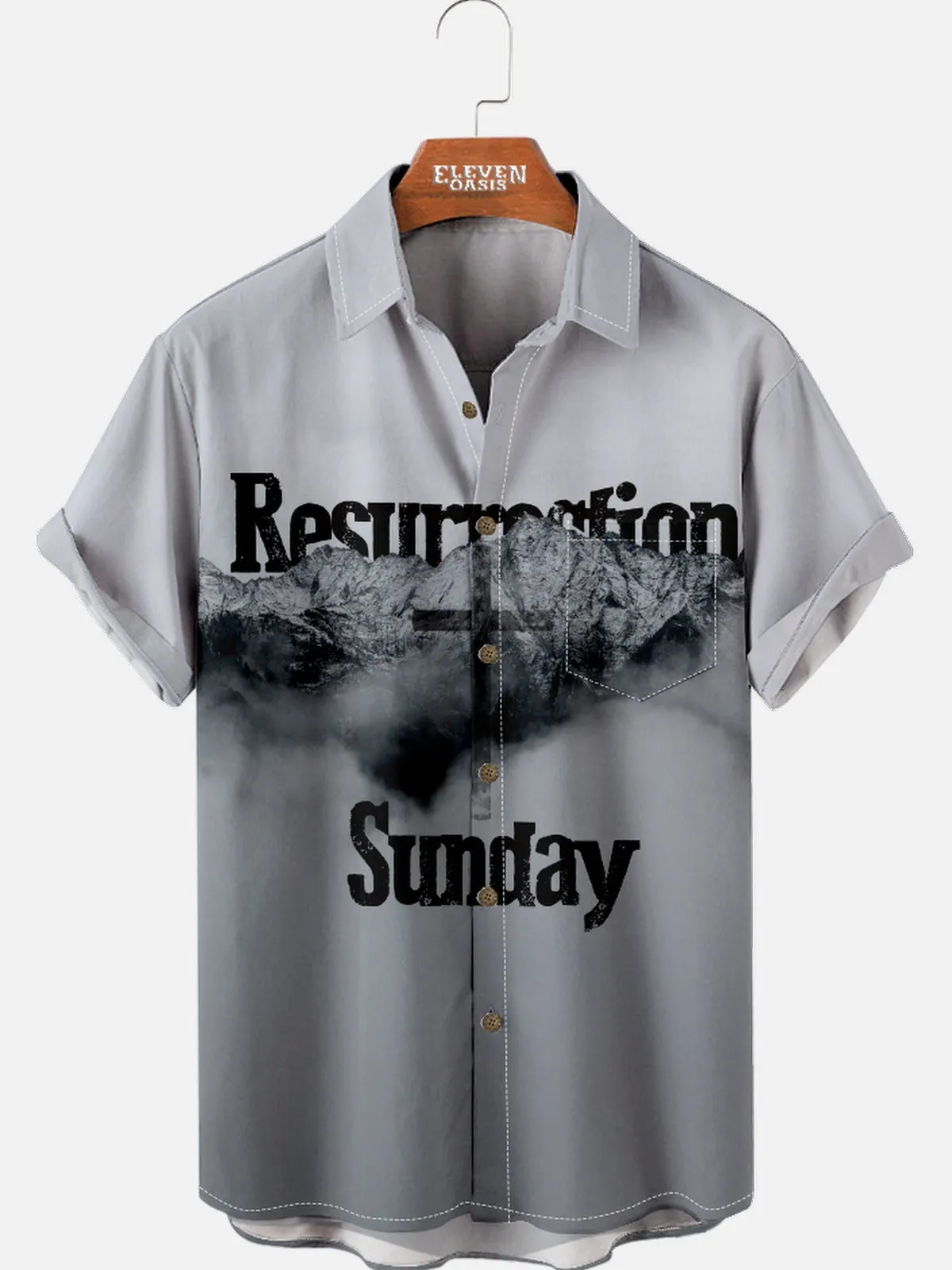 Men's Resurrection Sunday Graphic Short Sleeve Shirt sold by Eleven Oasis