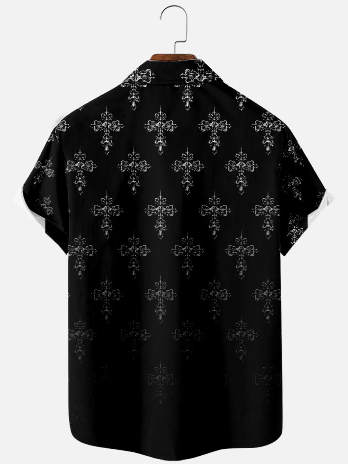 Men's Victorian Cross Pattern Short Sleeve Shirt sold by Eleven Oasis product image thumbnail 2