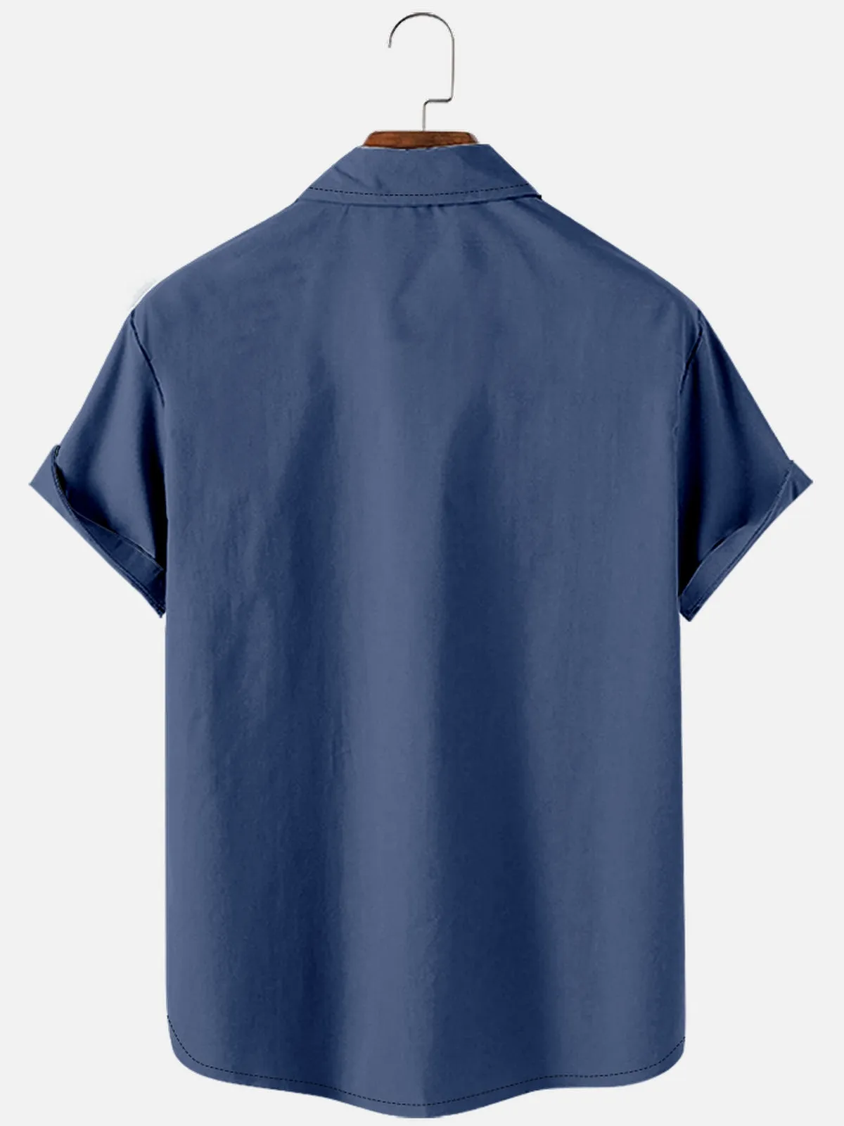 Men's All Season Portfolid Nostalgia Blue Short Sleeve Shirt sold by Eleven Oasis product image thumbnail 2