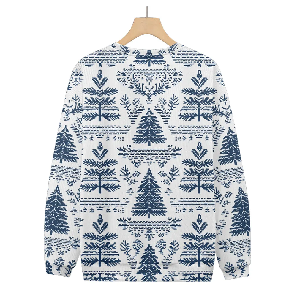 Beautiful Christmas Trees Knitted Crewneck Sweatshirt sold by Eleven Oasis product image thumbnail 2