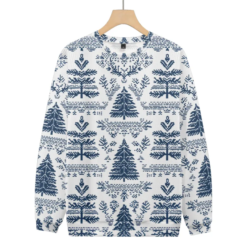 Beautiful Christmas Trees Knitted Crewneck Sweatshirt sold by Eleven Oasis