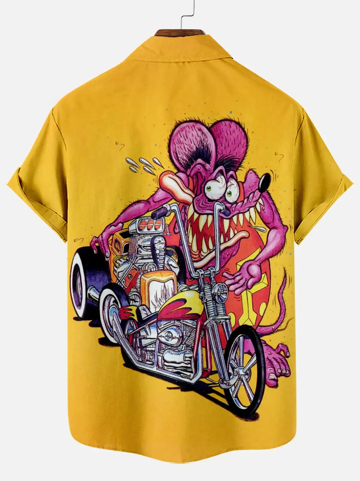 Men's Rat Fink Hot Rod Racing Stripe Short Sleeve Shirt sold by Eleven Oasis product image thumbnail 2