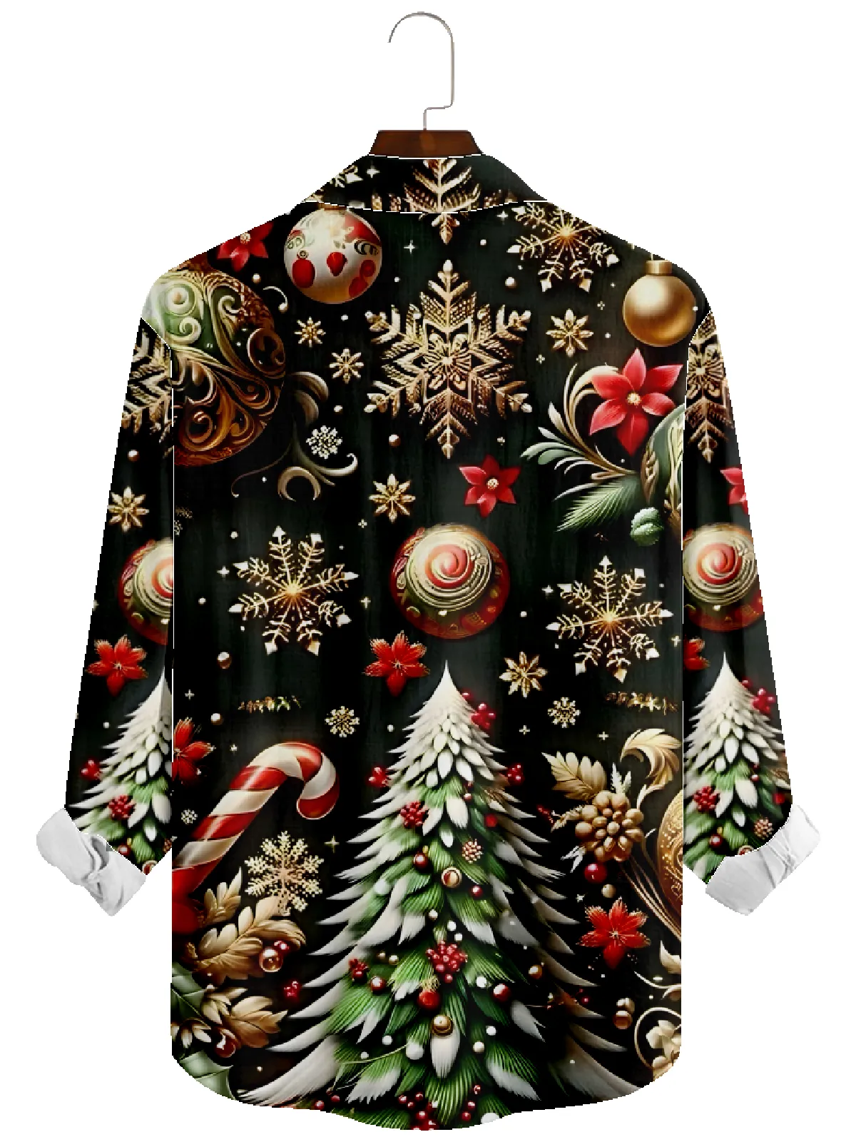 Men's Merry Christmas Ornament Long Sleeve Shirt sold by Eleven Oasis product image thumbnail 2