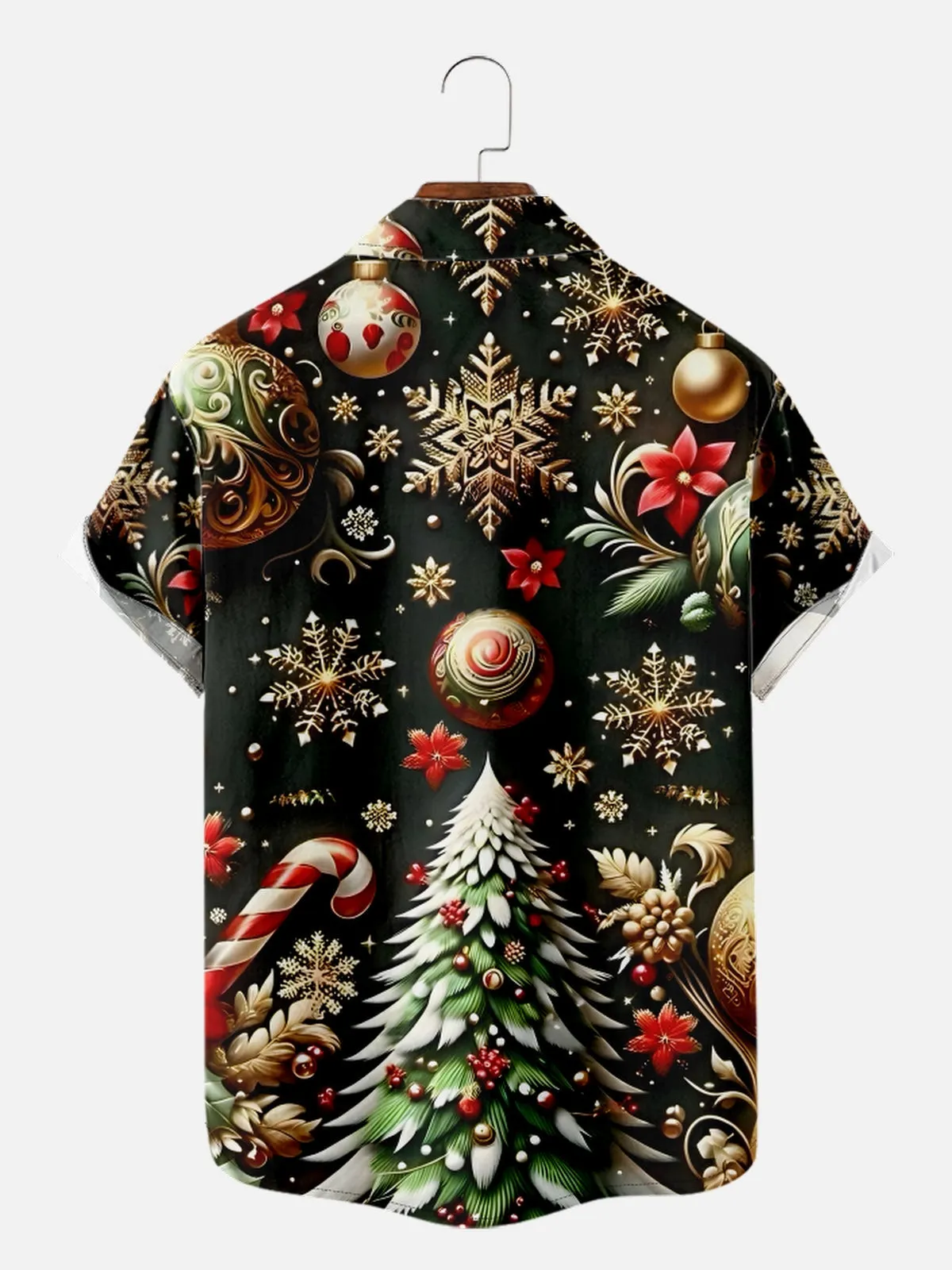 Men's Merry Christmas Ornament Short Sleeve Shirt sold by Eleven Oasis product image thumbnail 2