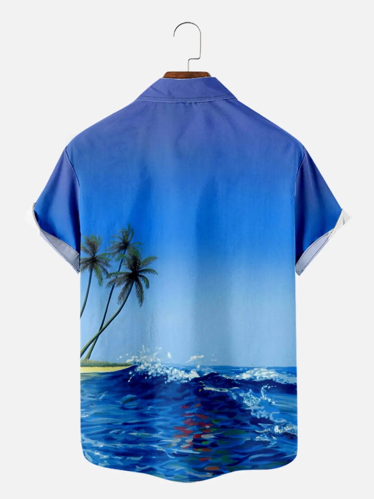 Men's Christmas Santa Surfing Short Sleeve Shirt sold by Eleven Oasis product image thumbnail 2