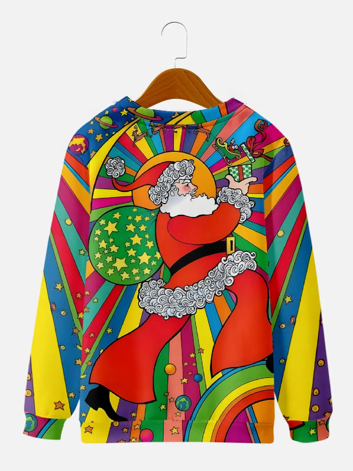 Groovy Santa Christmas Crew Sweatshirt sold by Eleven Oasis product image thumbnail 2