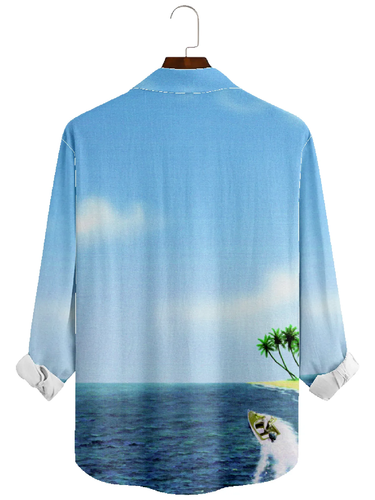 Men's Christmas Santa Parasailing Long Sleeve Shirt sold by Eleven Oasis product image thumbnail 2