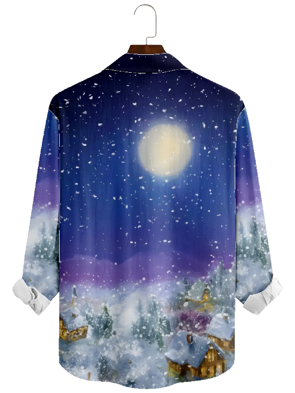 Men's Santa's Sleigh Ride Christmas Long Sleeve Shirt sold by Eleven Oasis product image thumbnail 2