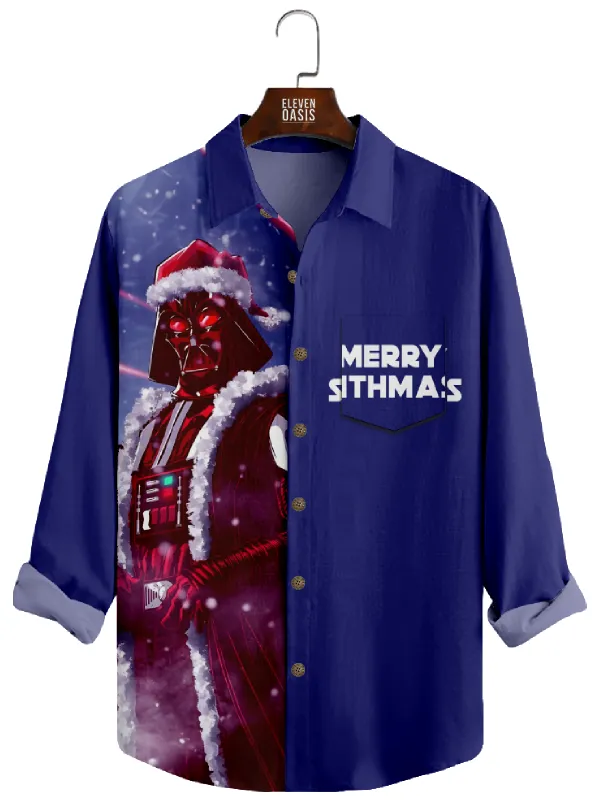Men's Christmas Merry Sithmas Long Sleeve Shirt sold by Eleven Oasis