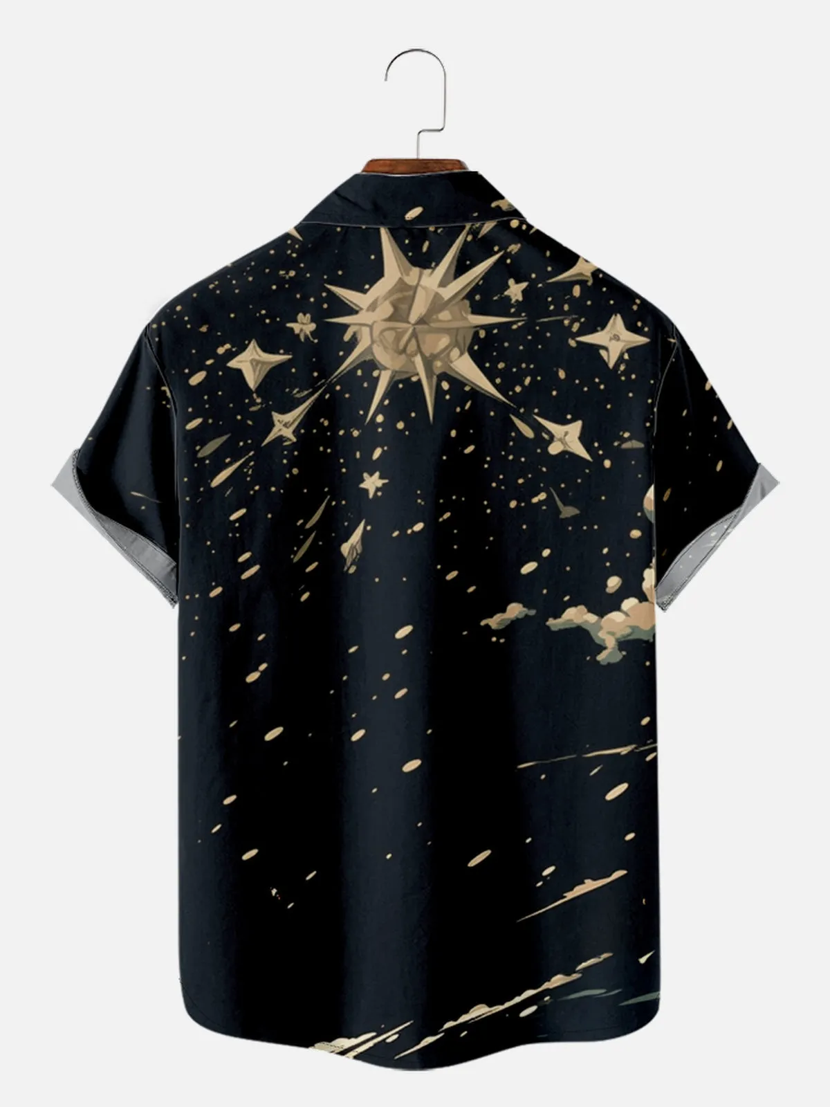 Men's Christmas Santa Riding Motorbike Short Sleeve Shirt sold by Eleven Oasis product image thumbnail 2