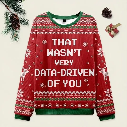 Ugly Christmas Sweater That Wasn't very Data Driven Of You Sweatshirt sold by Eleven Oasis