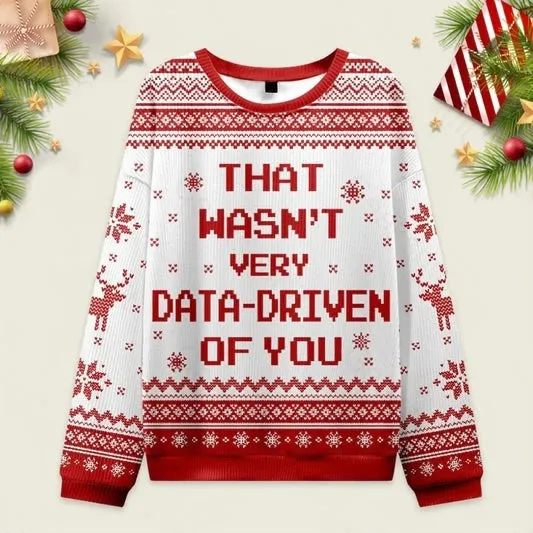 Ugly Christmas Sweater That Wasn't very Data Driven Of You Sweatshirt sold by Eleven Oasis product image thumbnail 2