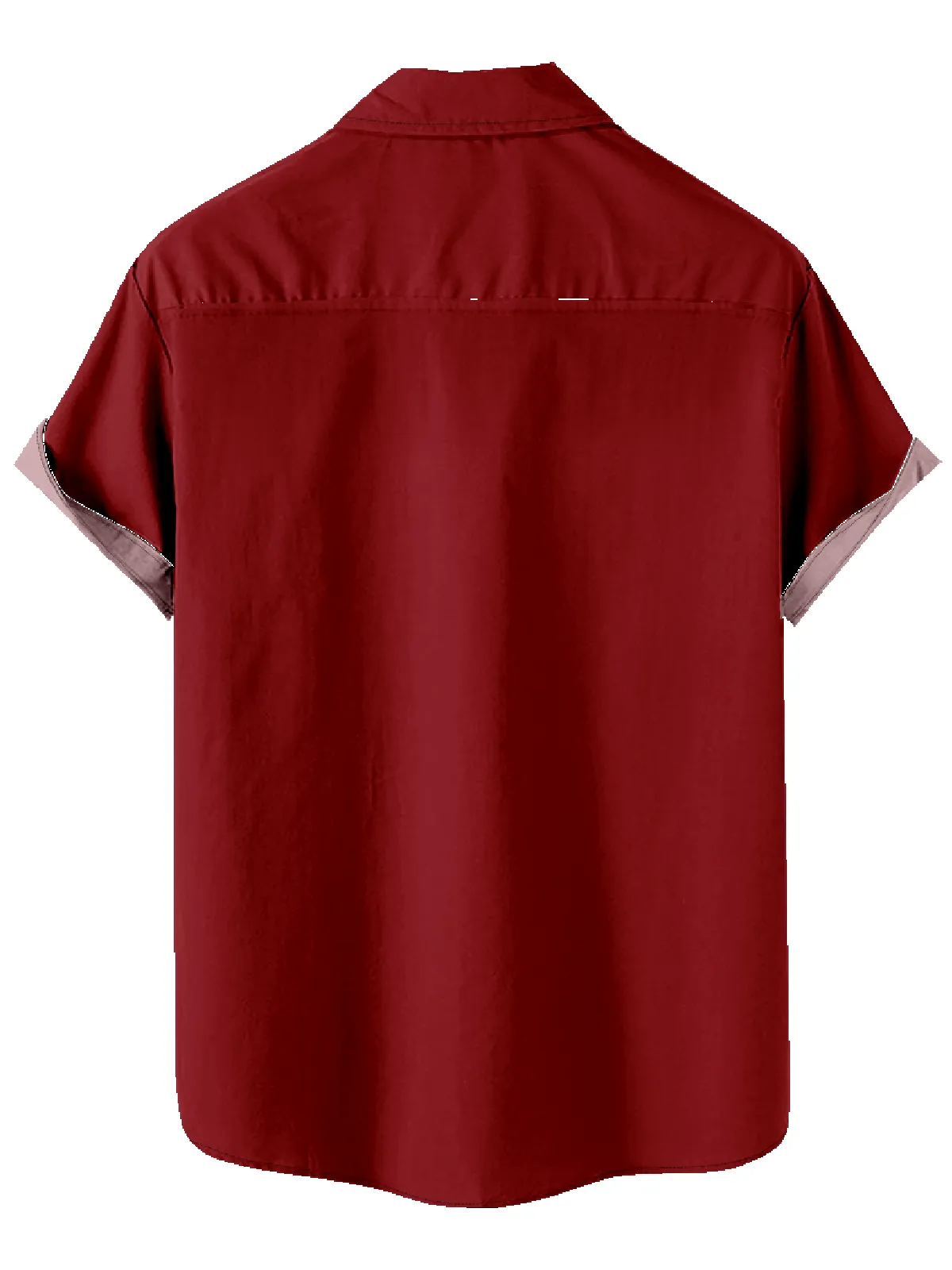 Men's Christmas Striped Santa Cut-Out Short Sleeve Shirt sold by Eleven Oasis product image thumbnail 2