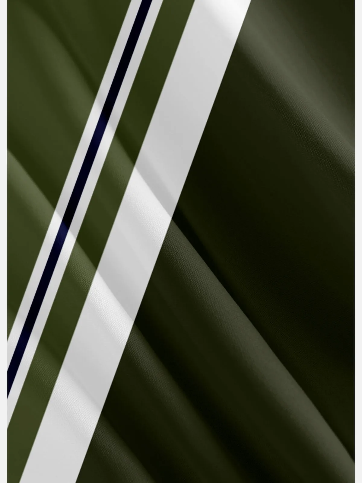 Men's Military-Inspired Striped Bowling Short Sleeve Shirt sold by Eleven Oasis product image thumbnail 4