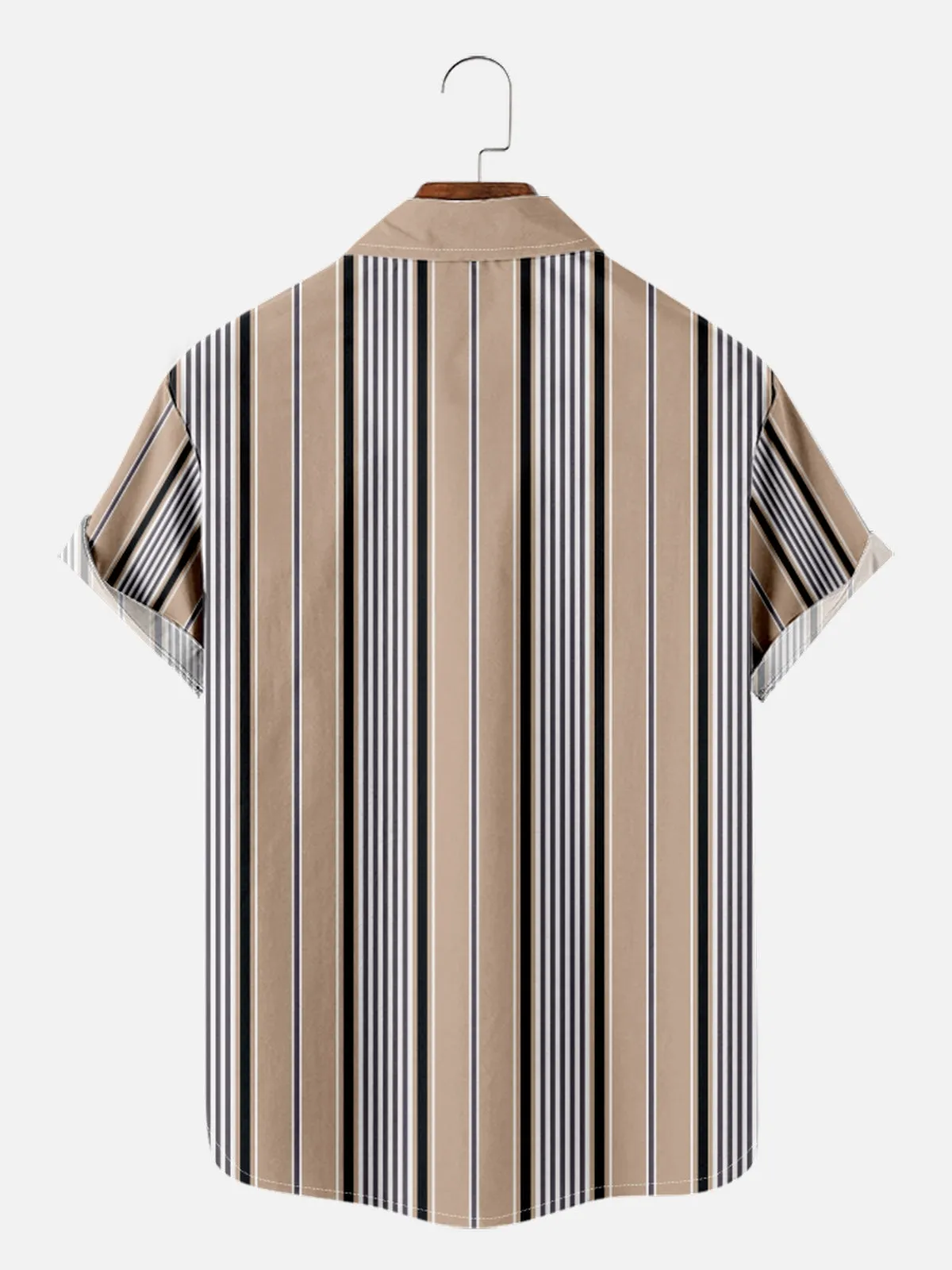 Men's Casual Everyday Striped Short Sleeve Shirt sold by Eleven Oasis product image thumbnail 2