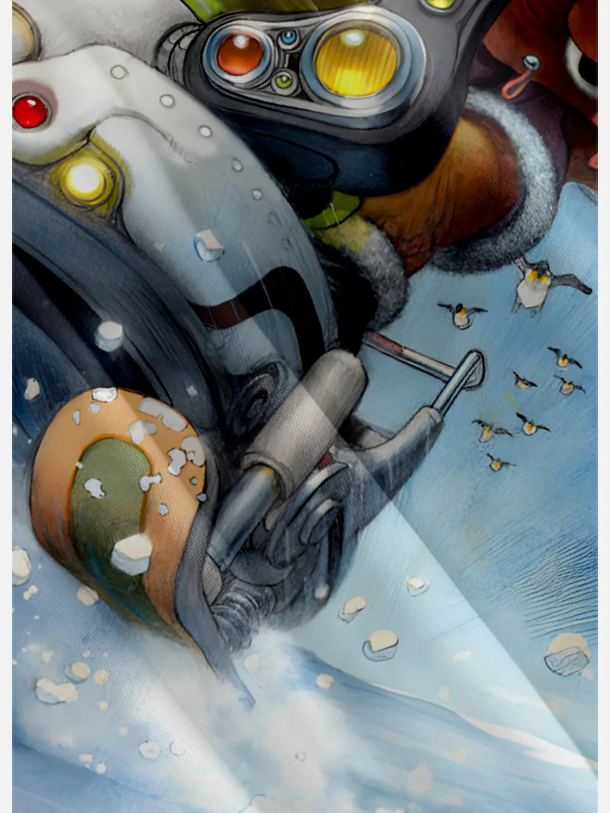 Men's Santa Futuristic Snowmobile Adventure Short Sleeve Shirt sold by Eleven Oasis product image thumbnail 4