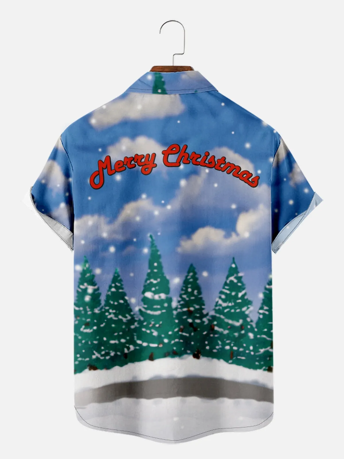 Men's Santa and Rodolphe Now Delivers Presents Via Motorcycle Short Sleeve Shirt sold by Eleven Oasis product image thumbnail 2