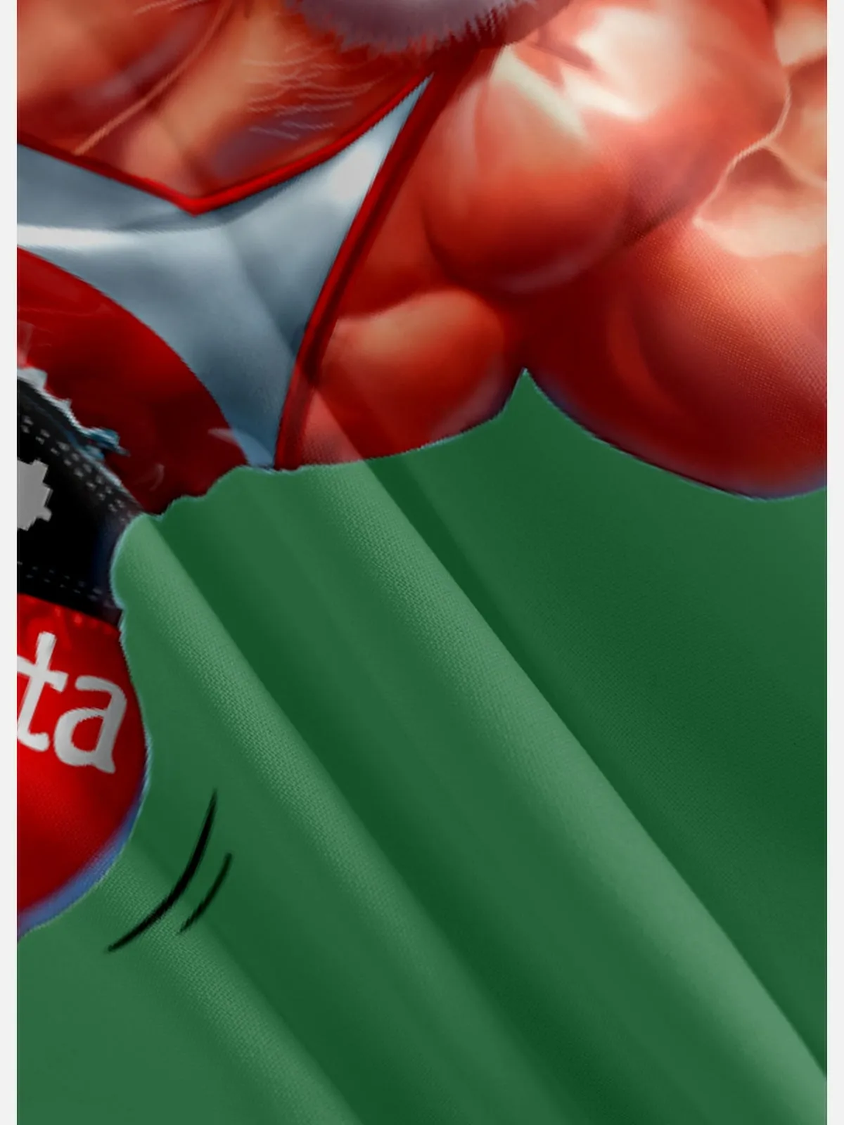 Men's Muscular Santa Christmas Short Sleeve Shirt sold by Eleven Oasis product image thumbnail 4