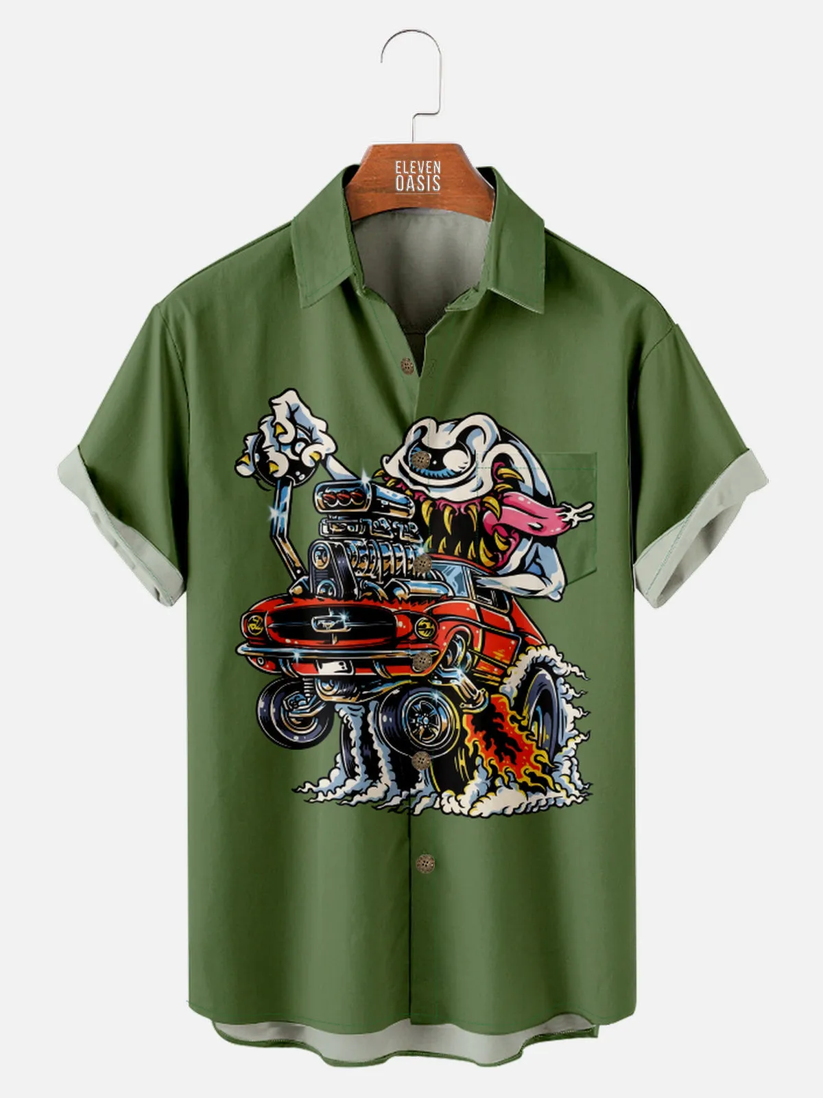 Men's Hot Rod Ghost Fink Short Sleeve Shirt sold by Eleven Oasis product image thumbnail 2