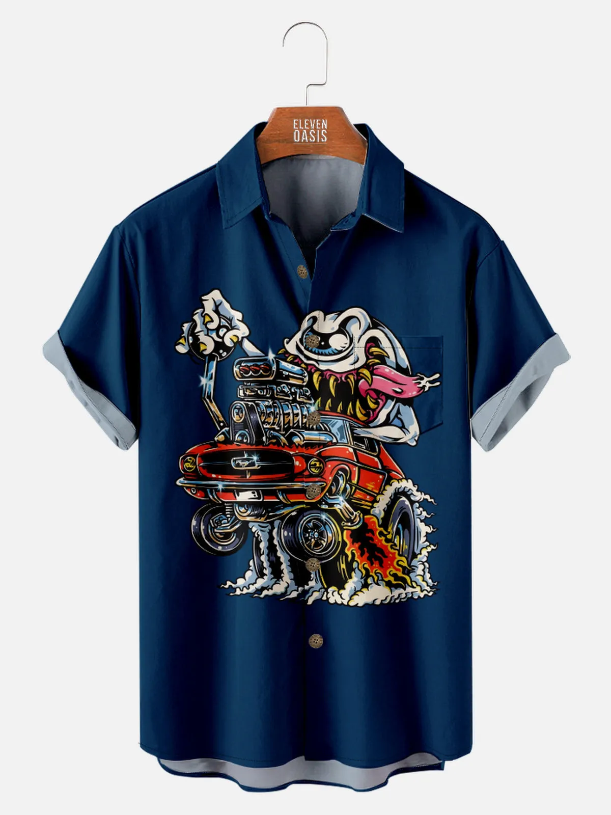 Men's Monster Muscle Car Mayhem Short Sleeve Shirt sold by Eleven Oasis