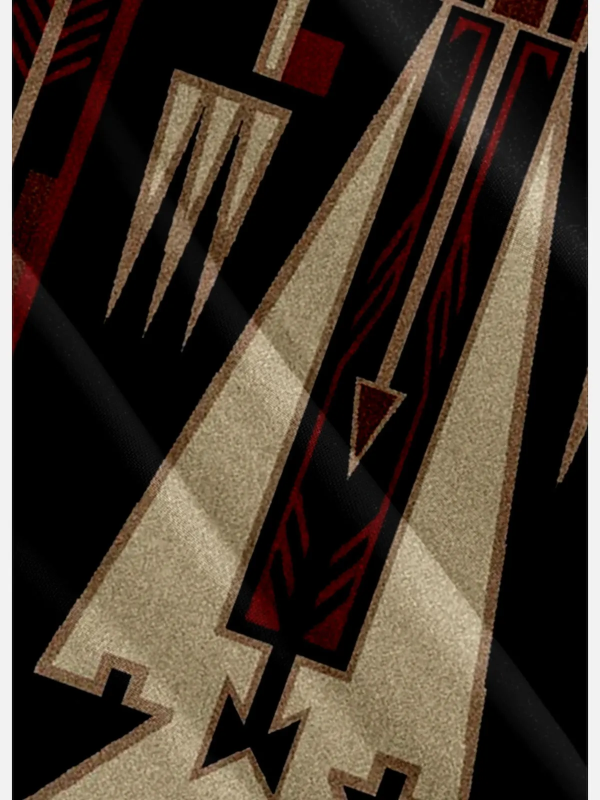 Men's Western Geometric Panel Short Sleeve Shirt sold by Eleven Oasis product image thumbnail 4