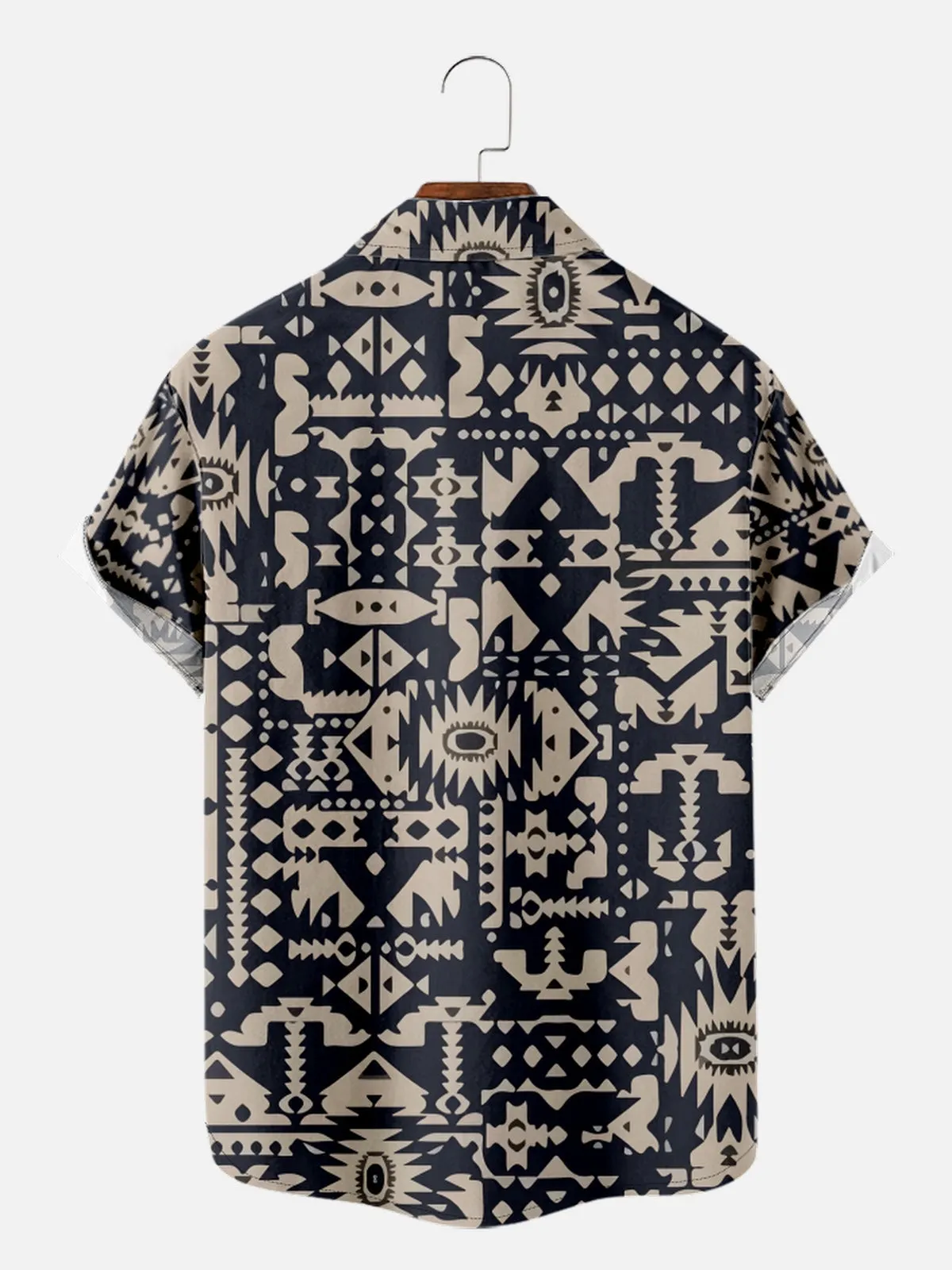 Men's Southwestern Tribal Geometric Short Sleeve Shirt sold by Eleven Oasis product image thumbnail 2