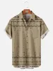 Men's Simple Aztec Print Everyday Short Sleeve Shirt sold by Eleven Oasis