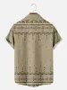 Men's Simple Aztec Print Everyday Short Sleeve Shirt sold by Eleven Oasis