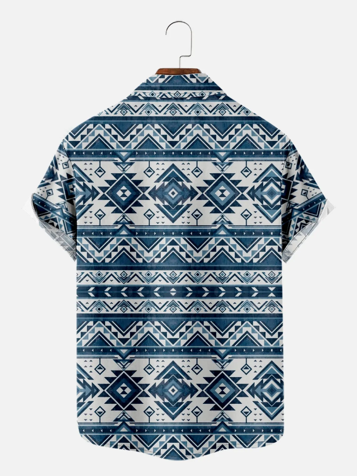 Men's Southwestern Geometric Pattern Short Sleeve Shirt sold by Eleven Oasis product image thumbnail 2