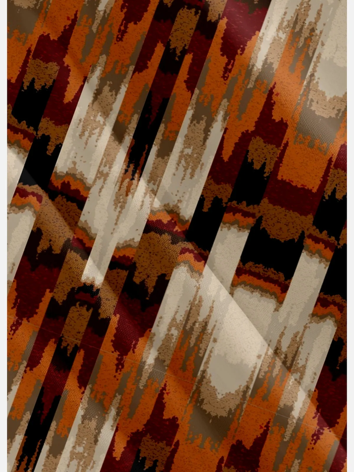 Men's Western Aztec Print Fall Hues Short Sleeve Shirt sold by Eleven Oasis product image thumbnail 4