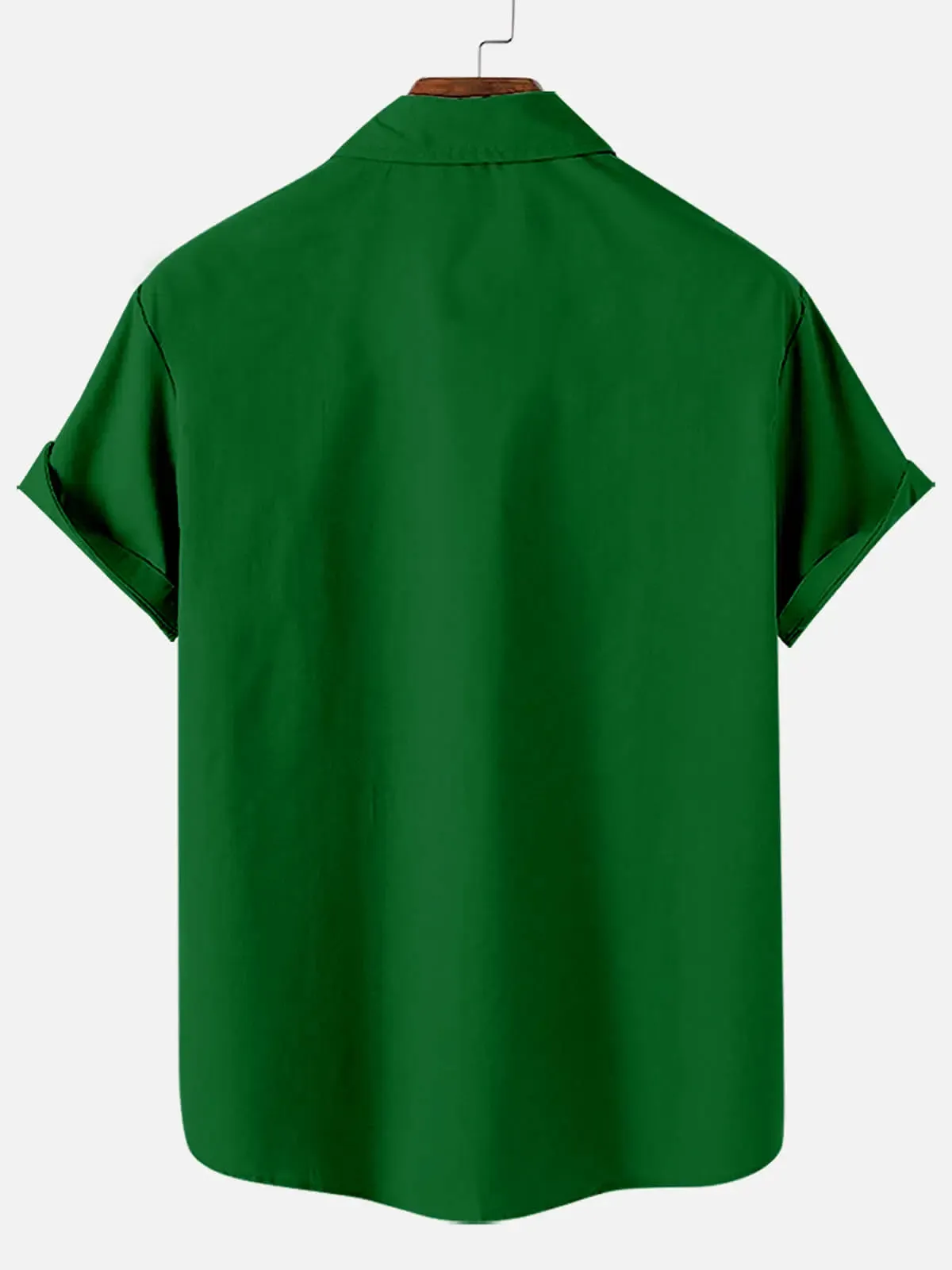 Men's Skull and Shamrock Stripe St. Patrick's Day Short Sleeve Shirt sold by Eleven Oasis product image thumbnail 2